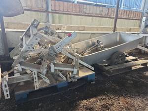 lot 16023 image: Assorted Lot W Industrial Food Mixer Parts, Cart, and Thermometers