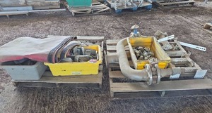 lot 16024 image: Assorted Lot W Pipe, Industrial Wheels, and More