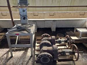 lot 16026 image: Weight Scale and Industrial Valve Assembly with Control Wheel