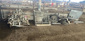 lot 16050 image: Assorted Lot W Industrial Fan Guards and Metal Components