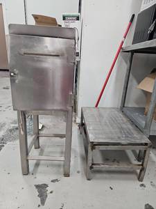 lot 15161 image: Stainless Steel Storage Compartment and Industrial Stand