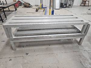lot 15163 image: Kelmax Commercial Aluminum Dunnage Rack - Set of 3