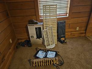 lot 20456 image: Assorted Lot W Heater, Work Lights &amp Power Tools
