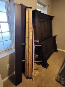 lot 20461 image: Solid Wood King Size Bed Frame