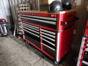 lot 20485 image: Milwaukee 52-inch Mobile Work Bench Tool Cabinet  Model 48-22-8559