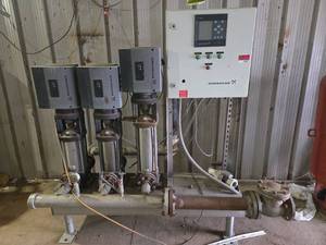 lot 15201 image: Grundfos CR10-10 Industrial Water Pump System  Model A96523178P118040004