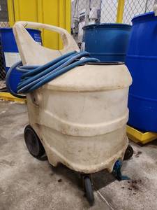lot 15215 image: Commercial Chemical Dispensing Cart with Hose