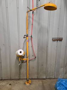 lot 15218 image: Industrial Yellow Shower and Eye Wash Station