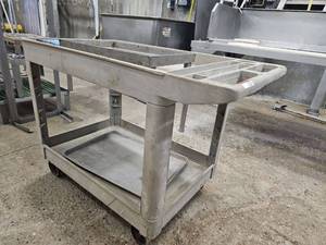 lot 15231 image: Industrial Mobile Parts Cart with Compartments
