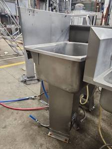 lot 15240 image: Commercial Stainless Steel Hand Washing Station