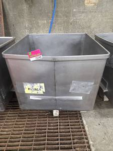 lot 15244 image: Industrial Stainless Steel Mobile Tub Cart