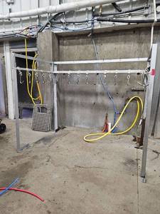 lot 15269 image: Industrial Metal Wall-Mounted Hook Rack System