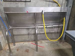 lot 15275 image: Stainless Steel Shelf with Hooks