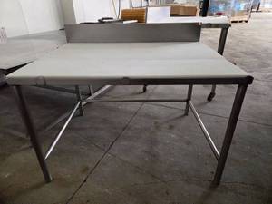 lot 15315 image: Commercial Stainless Steel Prep Table