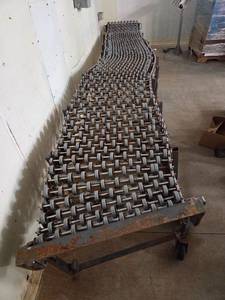 lot 15317 image: Industrial Roller Conveyor System with Steel Frame