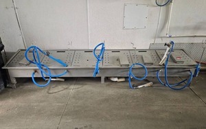 lot 15332 image: Commercial Boot Washer with Scrub Brushes