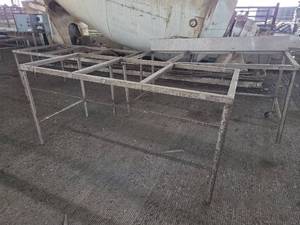 lot 16061 image: Industrial Steel Table Frame - Set of 3