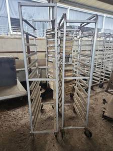 lot 16069 image: Commercial Aluminum Bakery Speed Rack - Set of 2
