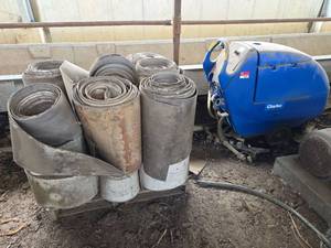 lot 16080 image: Industrial Conveyor Belts and Clark Focus II Boost L20 AGM BAT Floor Cleaning Machine