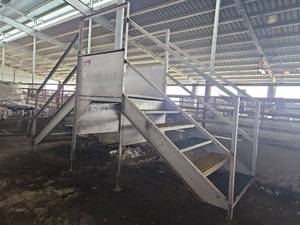 lot 16109 image: Industrial Metal Staircase with FRP Grating