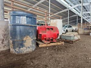 lot 16146 image: Assorted Lot W Industrial Electric Motor Housing and Miscellaneous Items