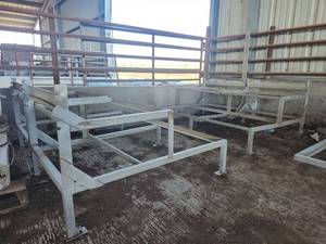 lot 16593 image: Industrial Steel Frame - Set of 2