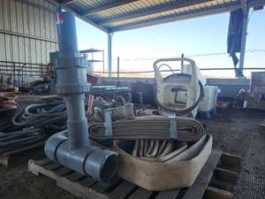 lot 16600 image: Assorted Lot W Industrial Fire Hose and Valves