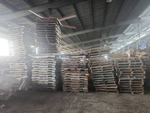 lot 16643 image: Bulk Lot of Wooden Shipping Pallets