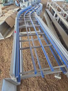 lot 19176 image: Industrial Curved Roller Conveyor System