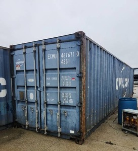 lot 15351 image: 40ft CMA CGM Storage Container with Contents Including Chairs, Desks and More