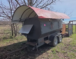 lot 53 image: Heavy-Duty Double Axle BBQ Smoker Trailer