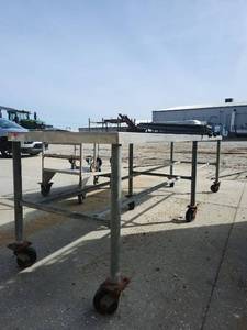 lot 15379 image: Commercial 10FT Kitchen Stainless Steel Mobile Equipment Stand