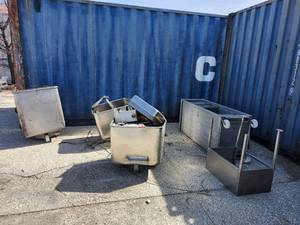 lot 15398 image: Assorted Lot W Industrial Rolling Storage Bin with Dividers and So Much More
