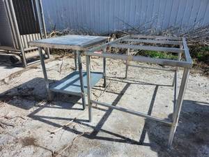 lot 15400 image: Industrial Aluminum Tables