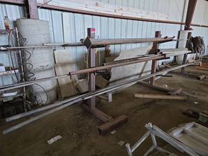 lot 19312 image: Industrial Steel Pipe Lot and Metal Sheet Cut Outs