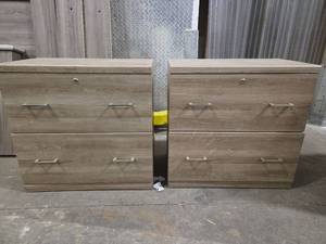 lot 15660 image: Modern 2-Drawer Lateral File Cabinet - Set of 2