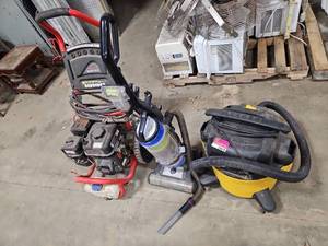 lot 15670 image: Cleaning Equipment Lot - Pressure Washer, Vacuum &amp Shop Vac