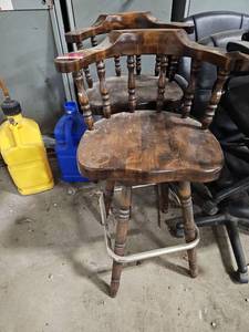 lot 15692 image: Traditional Wooden Colonial Style Chair - Set of 2