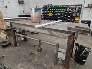 lot 15875 image: Industrial Metal Fabrication Work Table