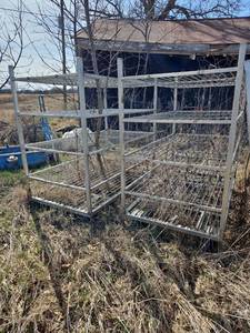 lot 23304 image: Commercial Aluminum Storage Rack System - Set of 2