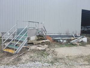 lot 18157 image: Industrial Metal Staircase with FRP Grating