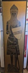 Medieval Knight Brass Rubbing Art
