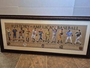lot 28526 image: History of American Baseball Evolution Print