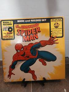 lot 28570 image: 1977 Spider-Man Power Records Book and Record Set BR-516