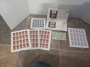 lot 28576 image: US Postal Stamp Collection Lot - Liberty, Sports and States Gold Series