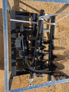 lot 3055 image: Unused JCT 2026 Skid Steer Hydraulic Auger Drive & Bits (3)