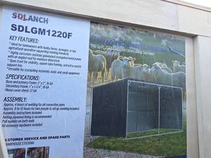 lot 3167 image: SDLANCH Galvanized Metal Livestock Shed Kit - Model SDLGM1220F