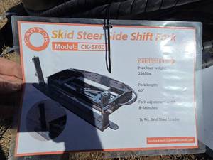 lot 3274 image: Skid Steer Side Shift Fork Model SF60