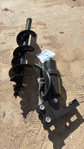 lot 3334 image: Unused IREAS 20cm Hydraulic Earth Auger with Quick Connect