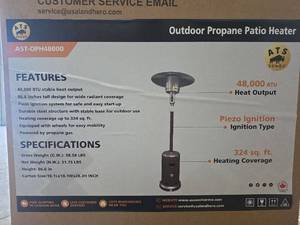 lot 3454 image: ATS Power 48,000 BTU Outdoor Propane Patio Heater